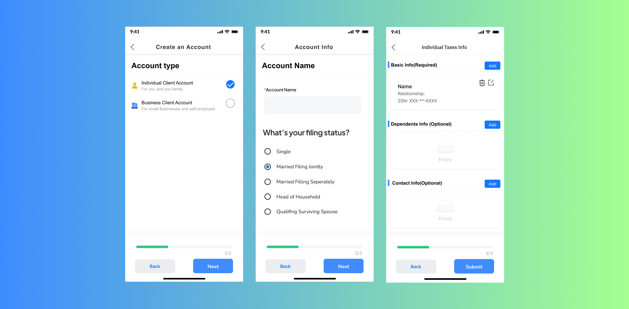 uTaxes Account